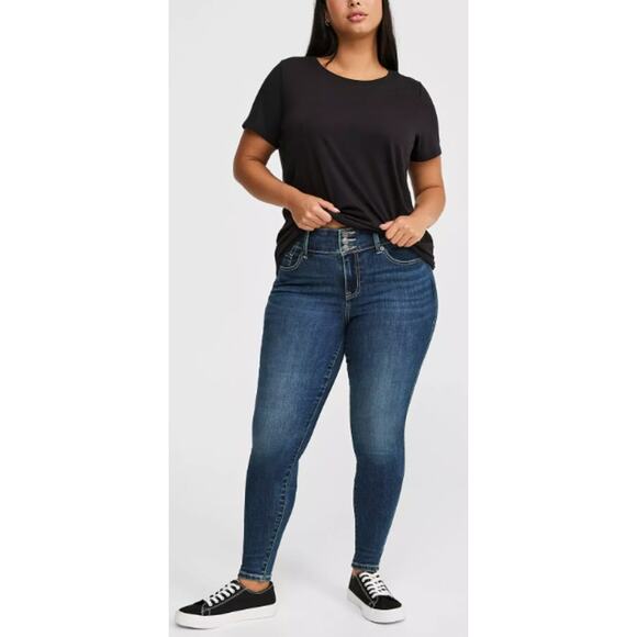 torrid Denim - Torrid Jeans Womens 18S Super Stretch 3 Button Jeggings Classic Comfortable